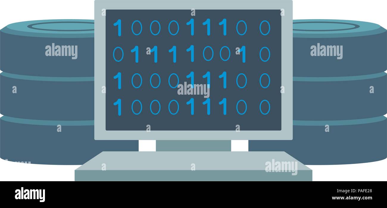 Computer binary code vector illustration graphic design Stock Vector ...