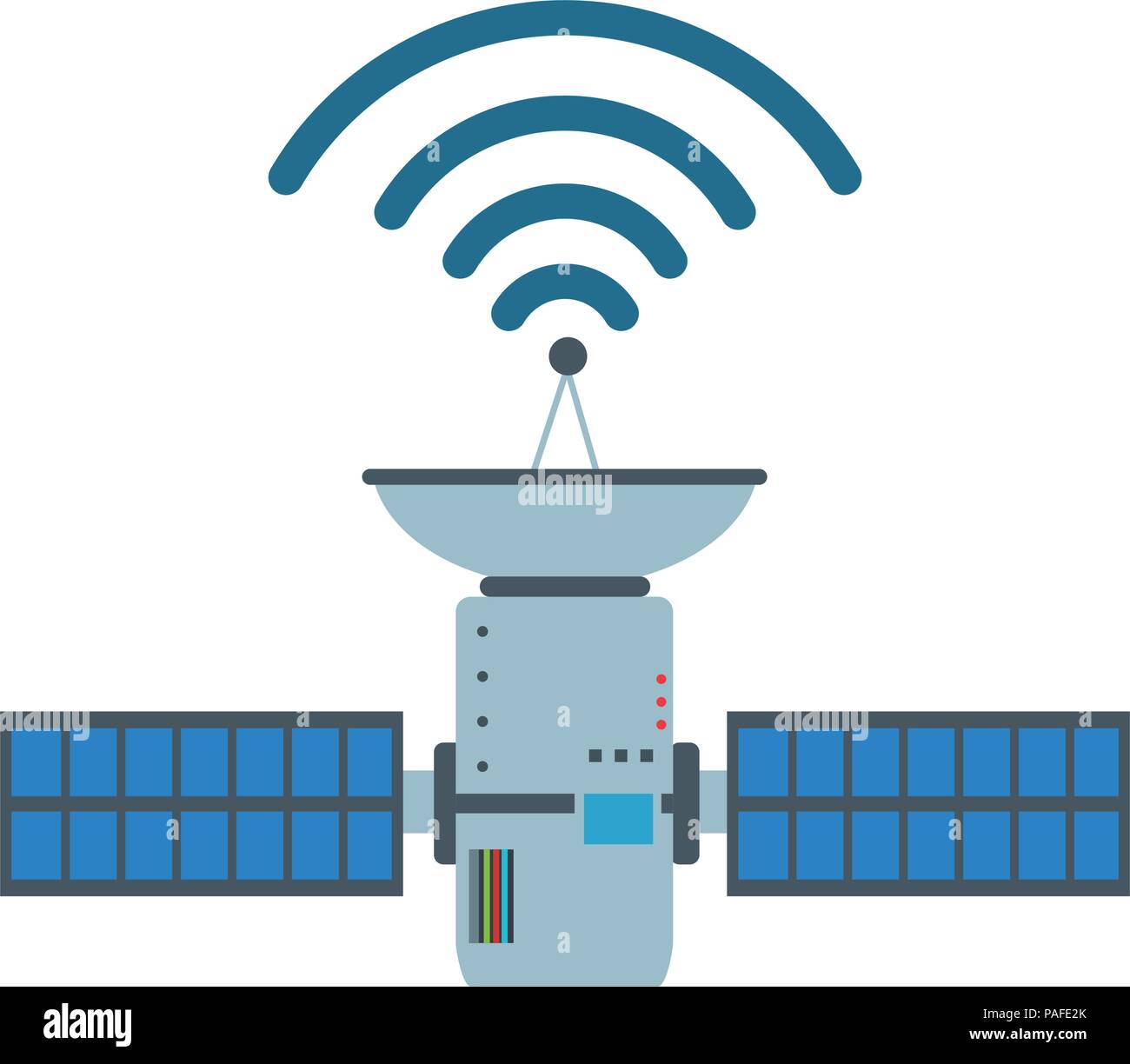 Space satellite technology vector illustration graphic design Stock ...