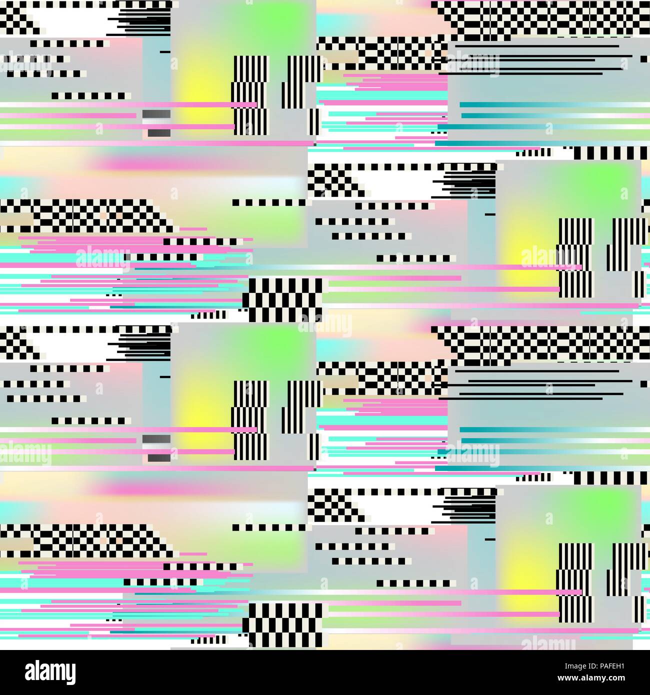 Psychedelic glitch background. Random digital error signal. Wave