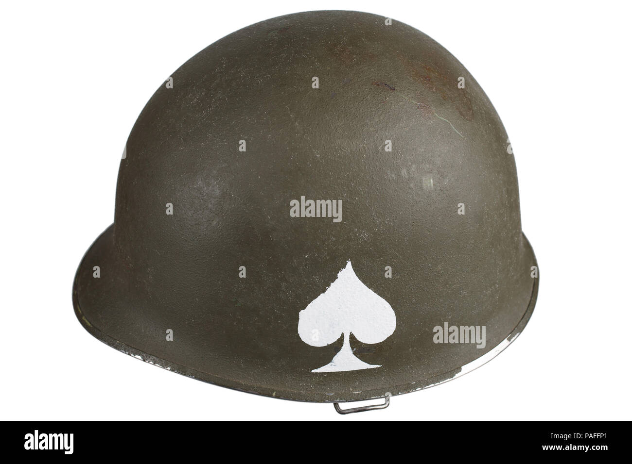 ww2 us army helmet with ace of spades emblem isolated Stock Photo ...