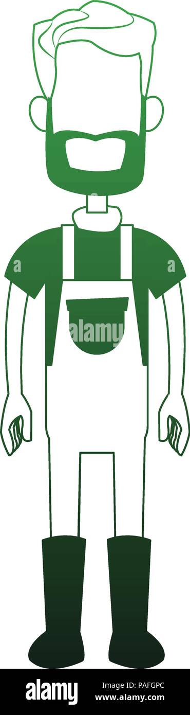 Farmer man cartoon vector illustration graphic design Stock Vector ...