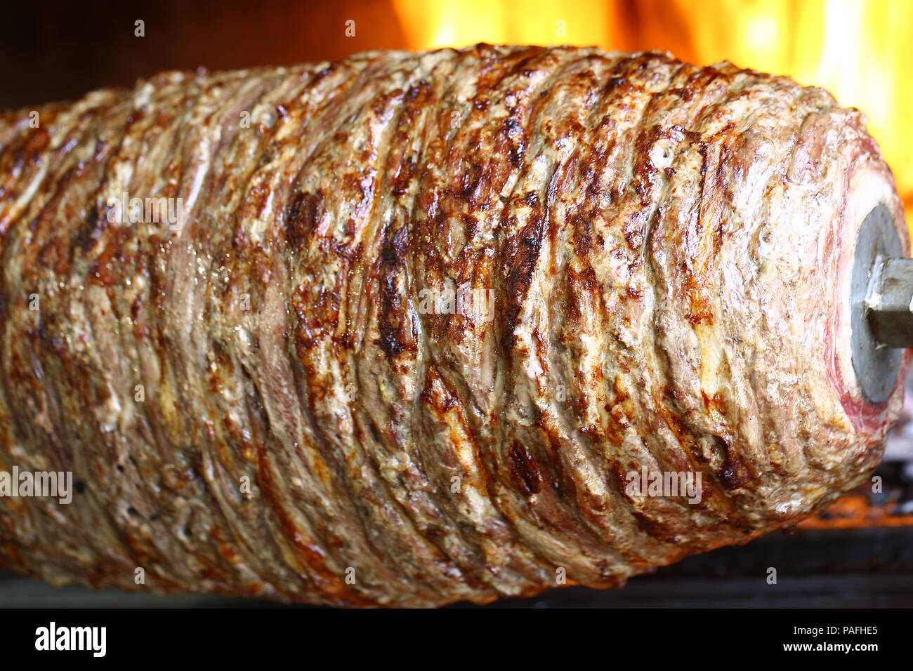 Turkish Cag Kebab Doner in wood fired oven Stock Photo Alamy
