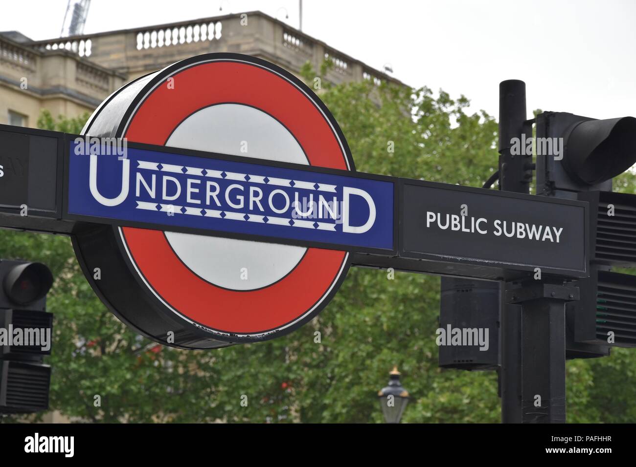 An iconic London Underground roundel station sign, London, United Kingdom Stock Photo Alamy