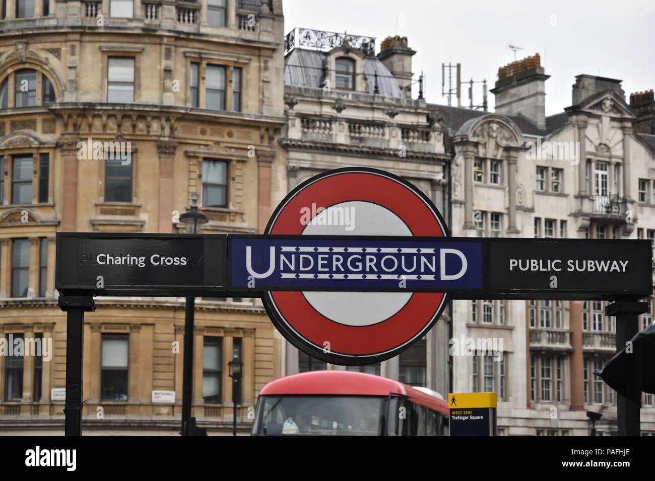 An iconic London Underground roundel station sign, London, United Kingdom Stock Photo Alamy