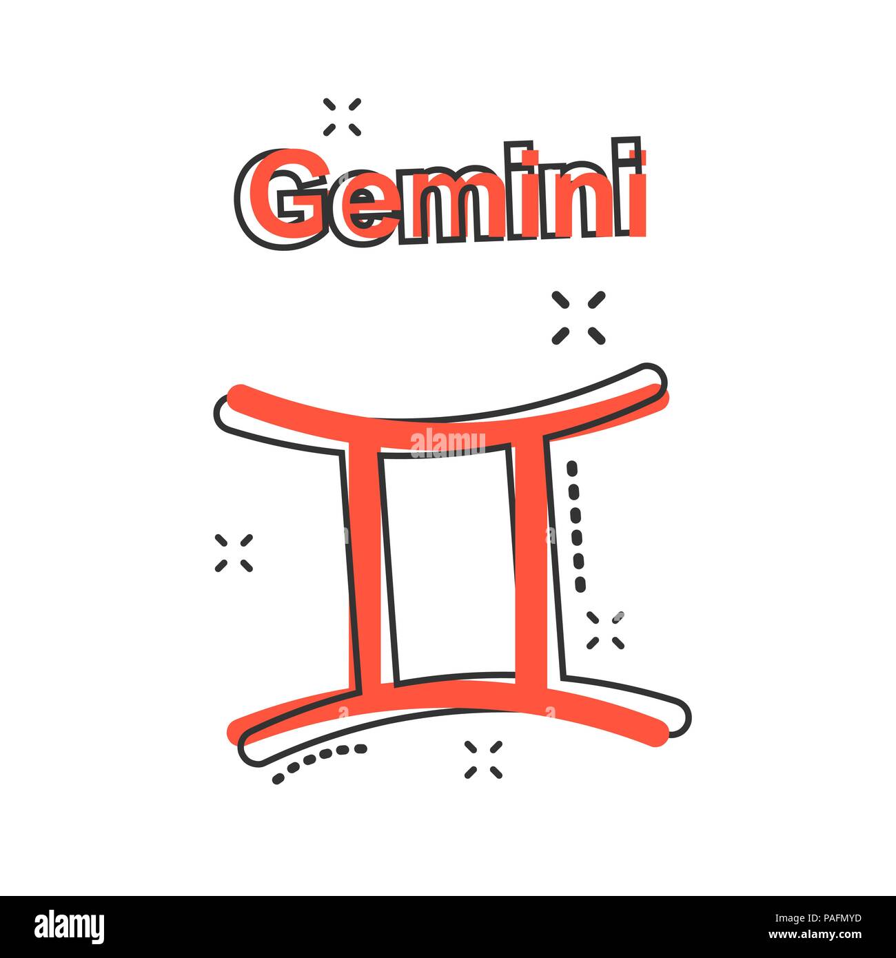 Vector Cartoon Gemini Zodiac Icon In Comic Style Astrology Sign Illustration Pictogram Gemini Horoscope Business Splash Effect Concept Vector Cartoon Gemini Zodiac Icon In Comic Style Astrology Sign Illustration Pictogram Gemini Horoscope Business Splash Effect Concept