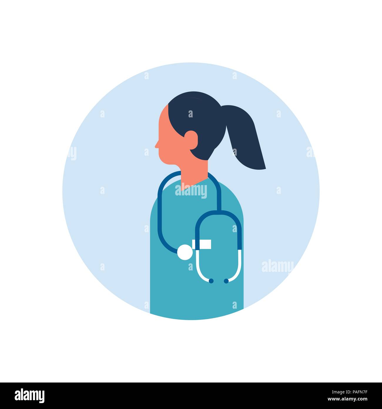 asian woman medical doctor stethoscope profile icon female avatar portrait  healthcare concept flat Stock Vector Image & Art - Alamy
