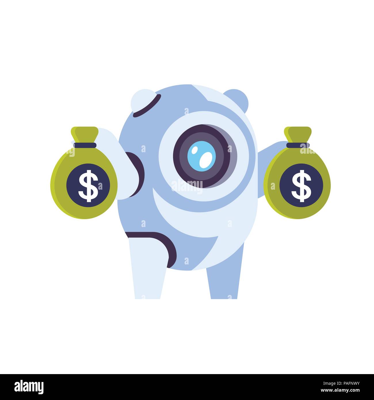 Robot and money Cut Out Stock Images & Pictures - Alamy