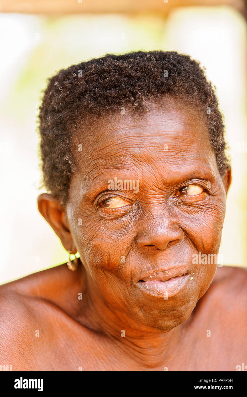 A very old lady from Benin poses for the camera – Stock Editorial