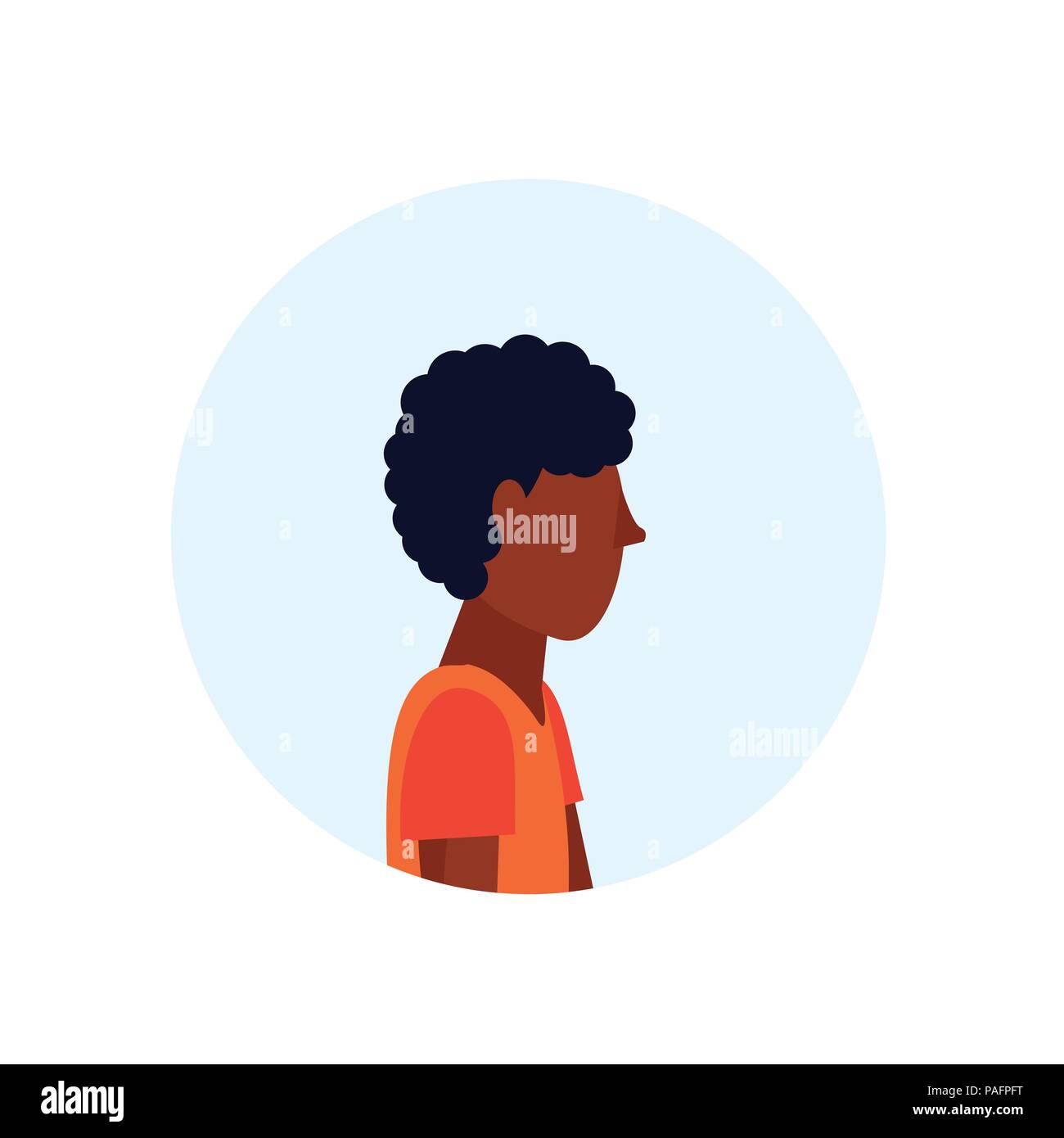 african american man profile avatar isolated male cartoon character ...