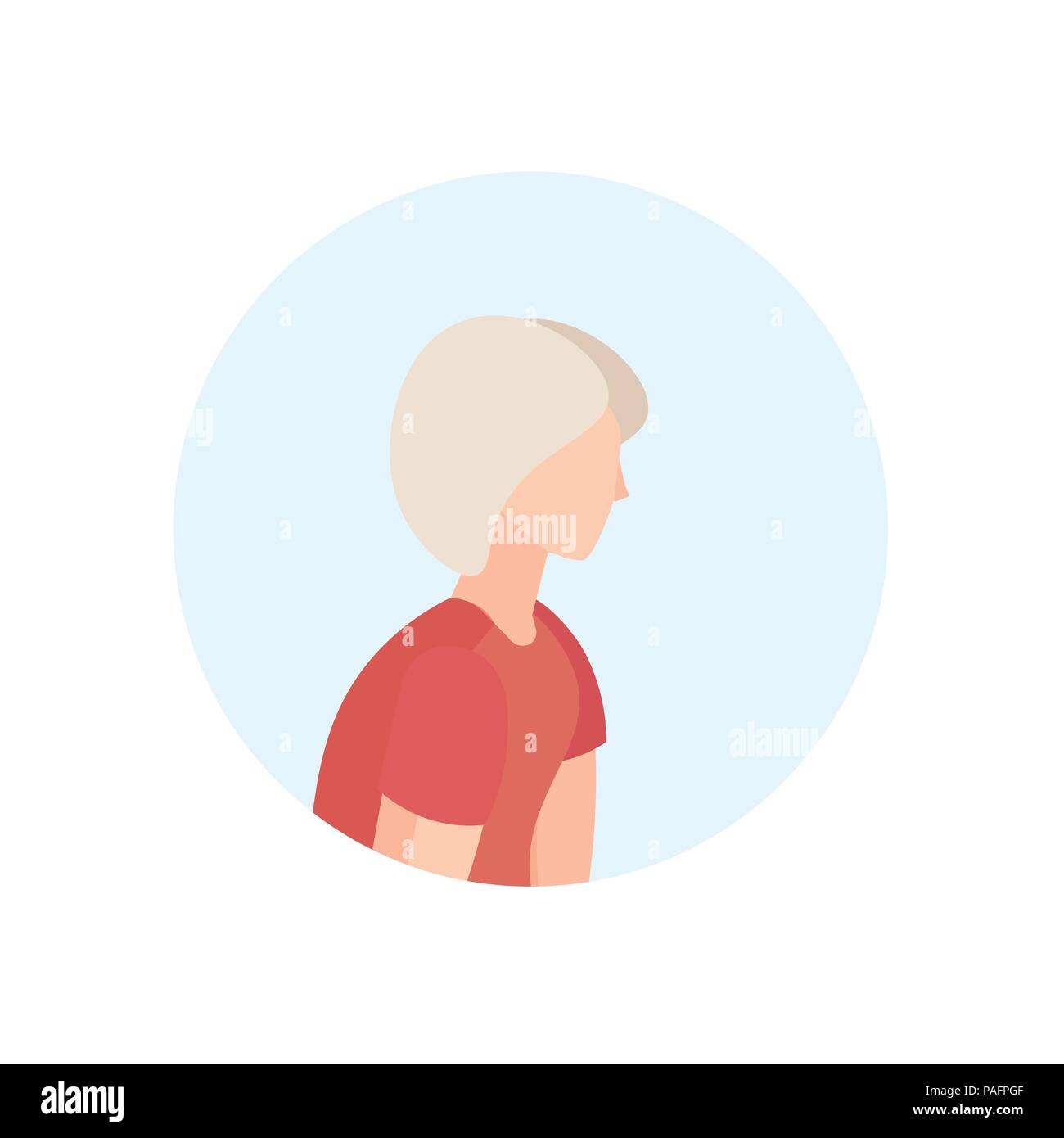 old woman profile avatar elderly grandmother isolated portrait flat ...