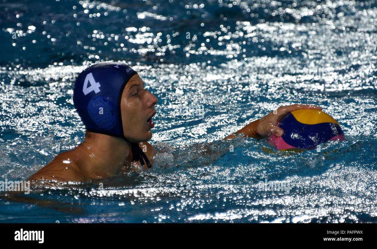 Budapest, Hungary - Jul 27, 2017. ZALANKI Gergo (4) hungarian waterpolo  player in the Semifinal. FINA Waterpolo World Championship was held in  Alfred Stock Photo - Alamy