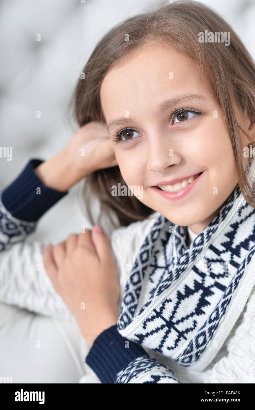 portrait of cute girl posing Stock Photo