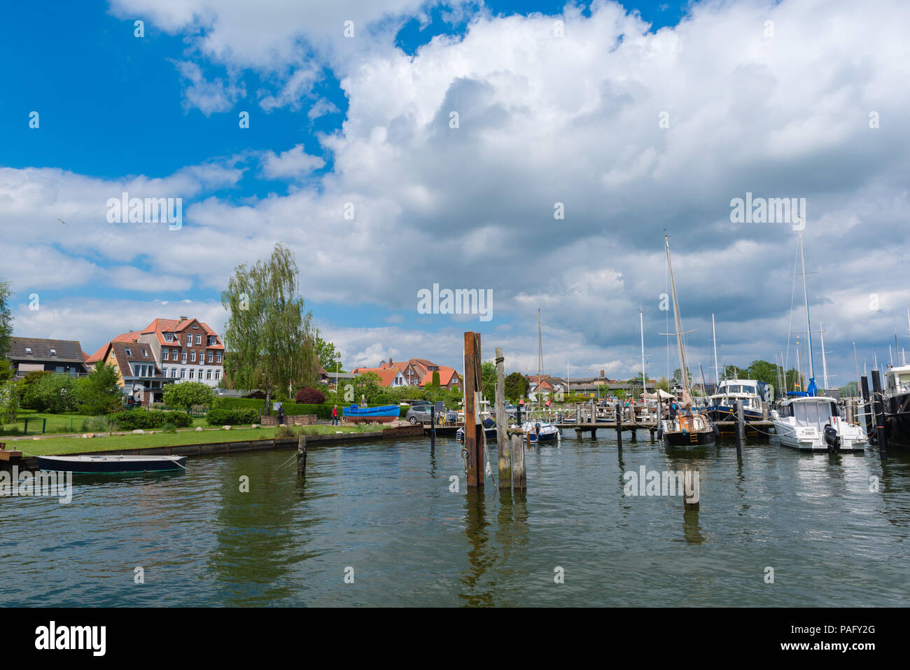 Arnis,Germany´s smallest town, about 600 inhabitants, landscape Angeln, Schlei Fjord, Schleswig-Holstein, Germany Stock Photo