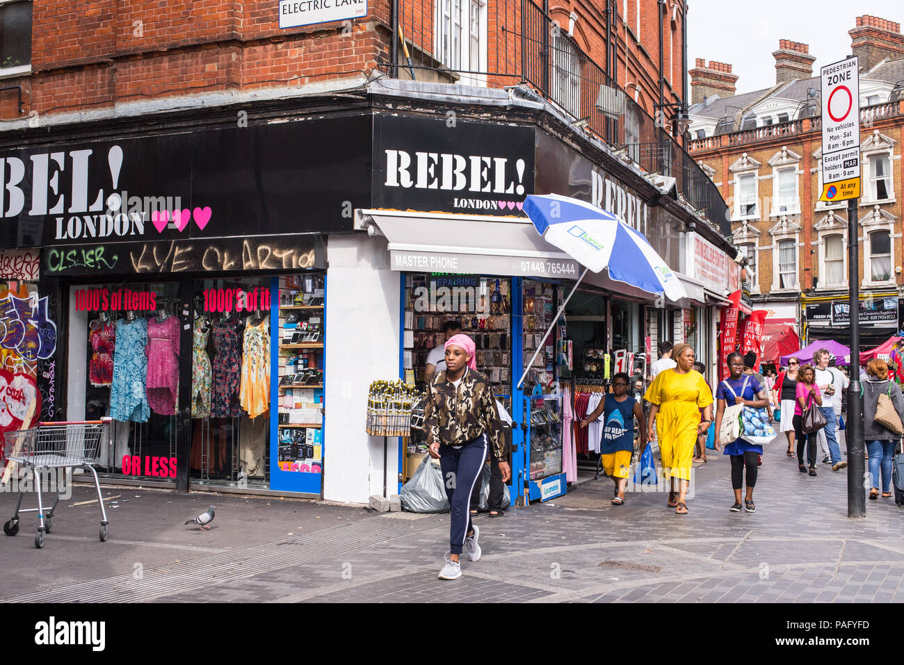 Street life in Electric Avenue, Brixton, London Stock Photo Alamy