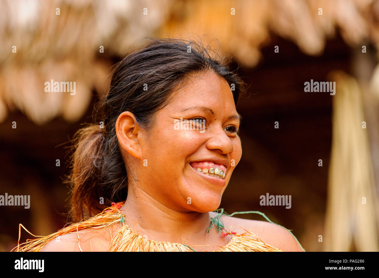 AMAZONIA, PERU NOV 10, 2010 Unidentified Amazonian indigenous