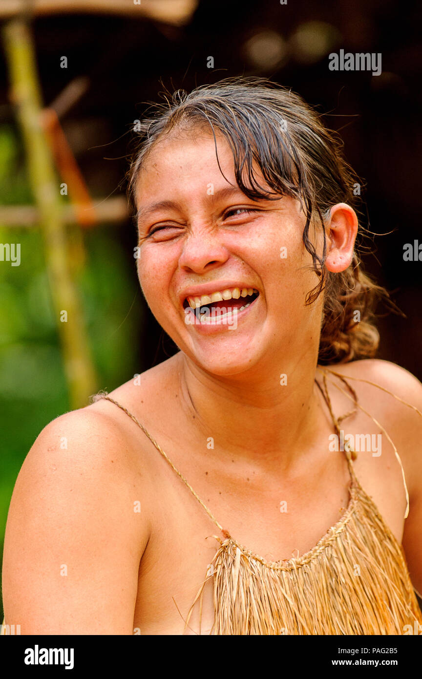 AMAZONIA, PERU NOV 10, 2010 Unidentified Amazonian indigenous woman