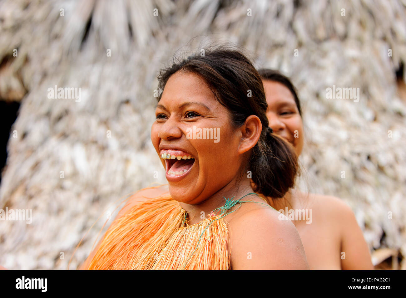 AMAZONIA, PERU NOV 10, 2010 Unidentified Amazonian indigenous two