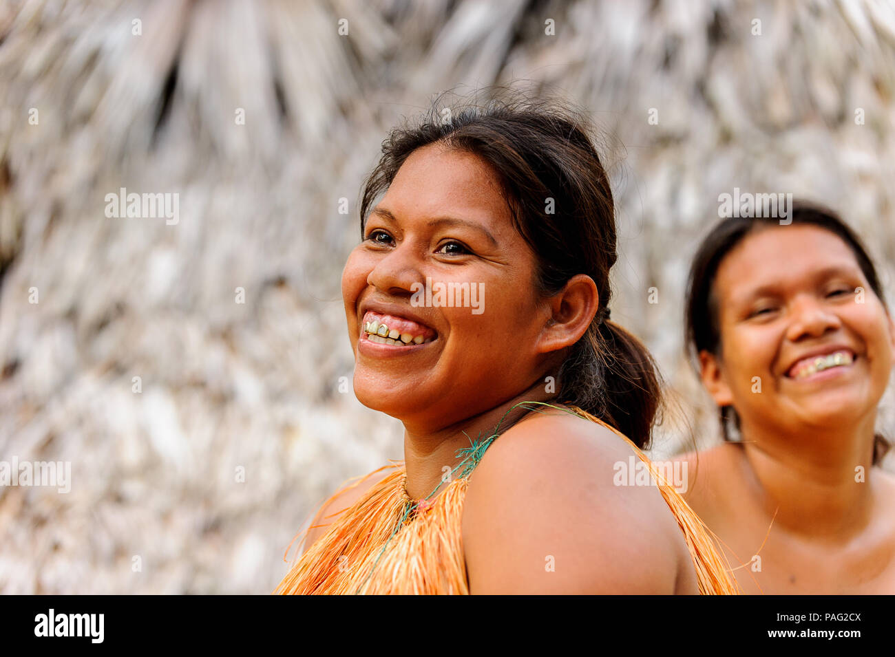 AMAZONIA, PERU NOV 10, 2010 Unidentified Amazonian indigenous two