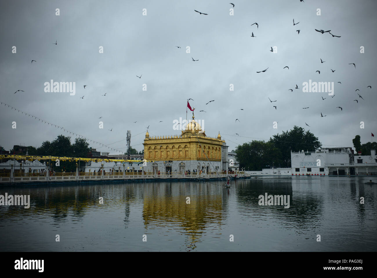 Durgiana temple, the main Hindu temple of Amritsar, despite its Sikh look. Stock Photo