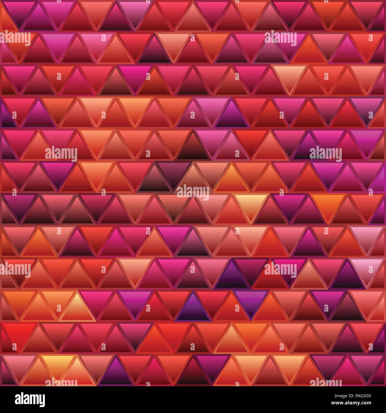 abstract vector stained-glass triangle mosaic background - red Stock ...