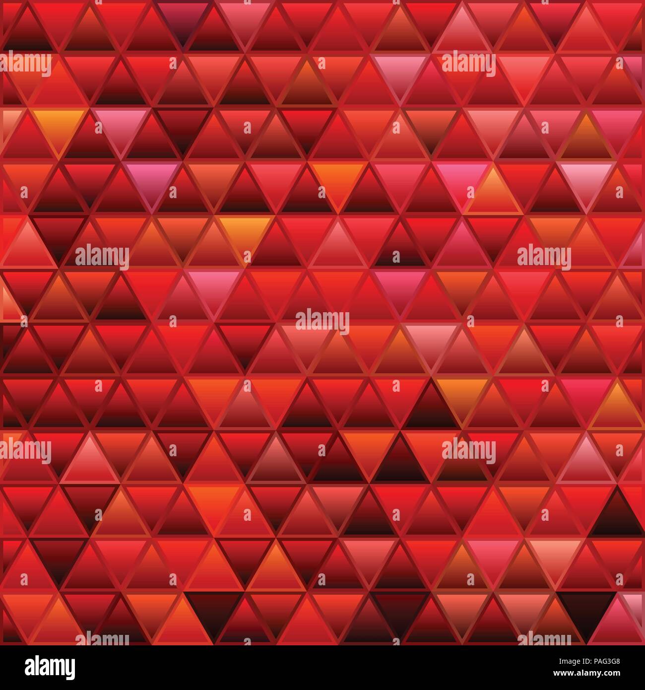 abstract vector stained-glass triangle mosaic background - red Stock ...