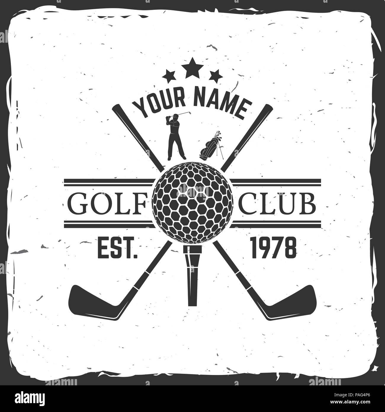 Download Golf club concept with golf ball silhouette. Vector ...