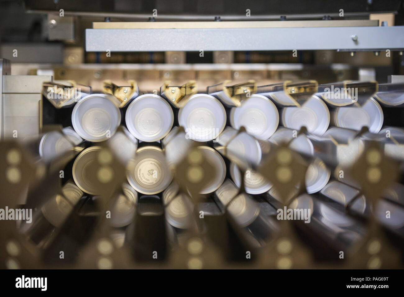 Manufacturing plastic cups in factory Stock Photo Alamy
