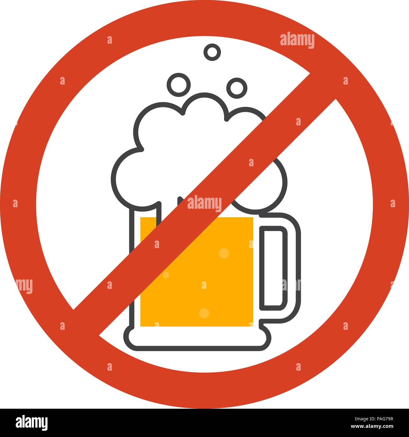 Alcoholic beverages are prohibited Stock Vector Images Alamy