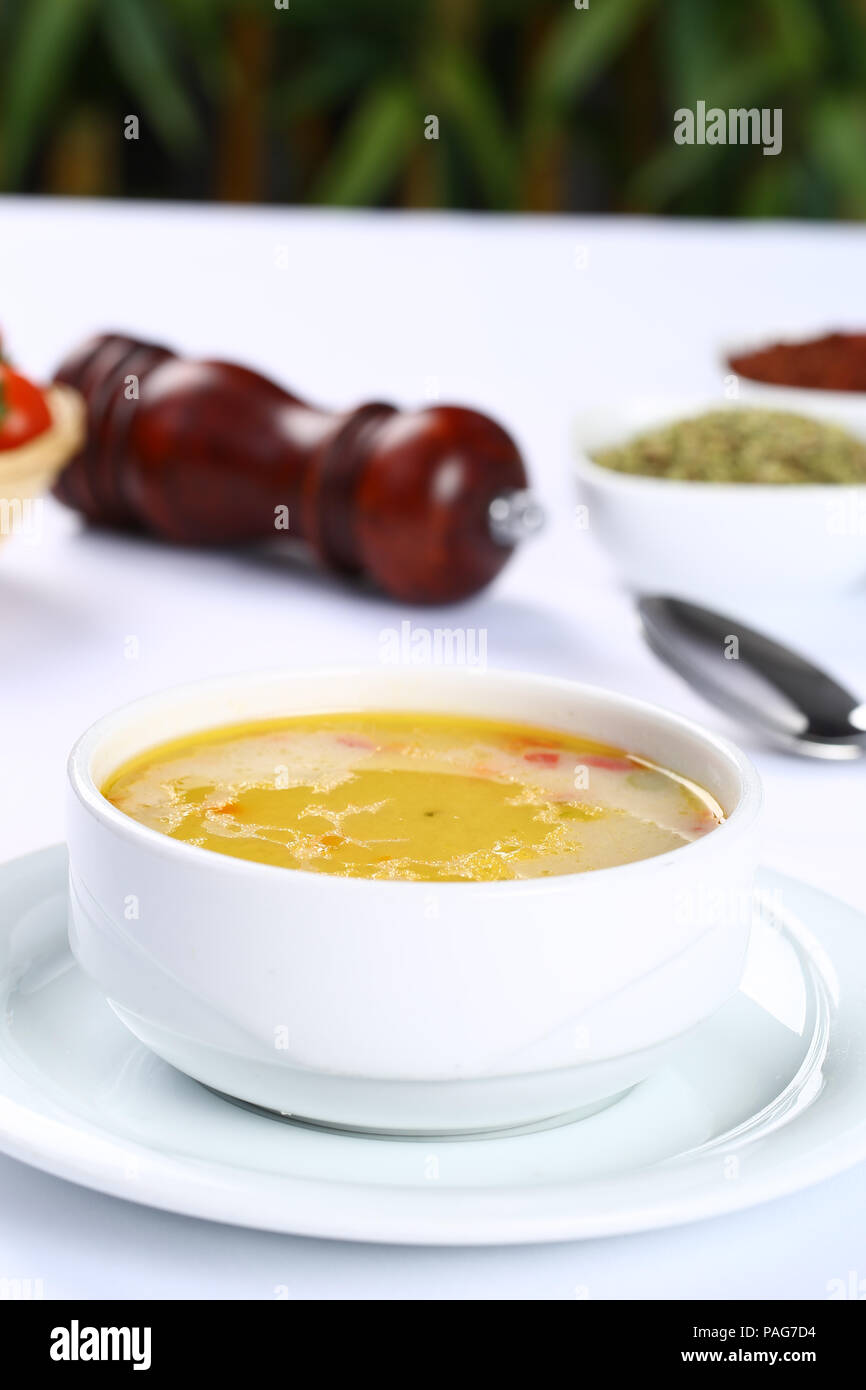 Fresh chicken soup Stock Photo Alamy