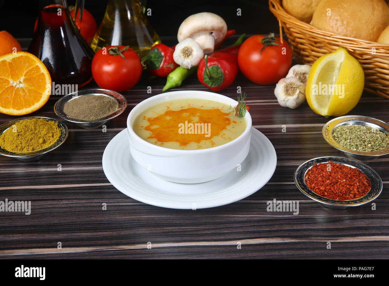 Fresh chicken soup Stock Photo - Alamy