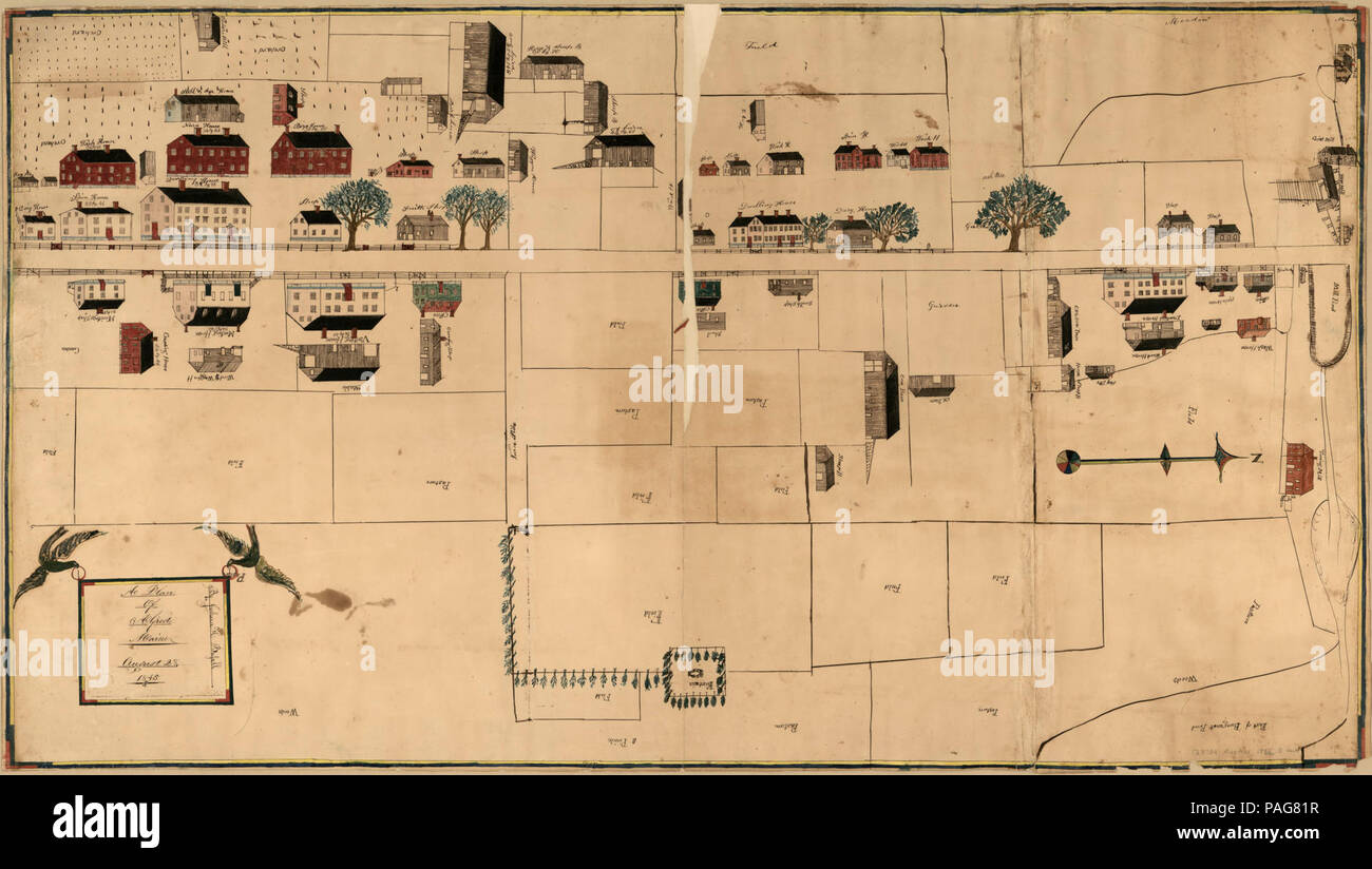A plan of Alfred, Maine Stock Photo Alamy