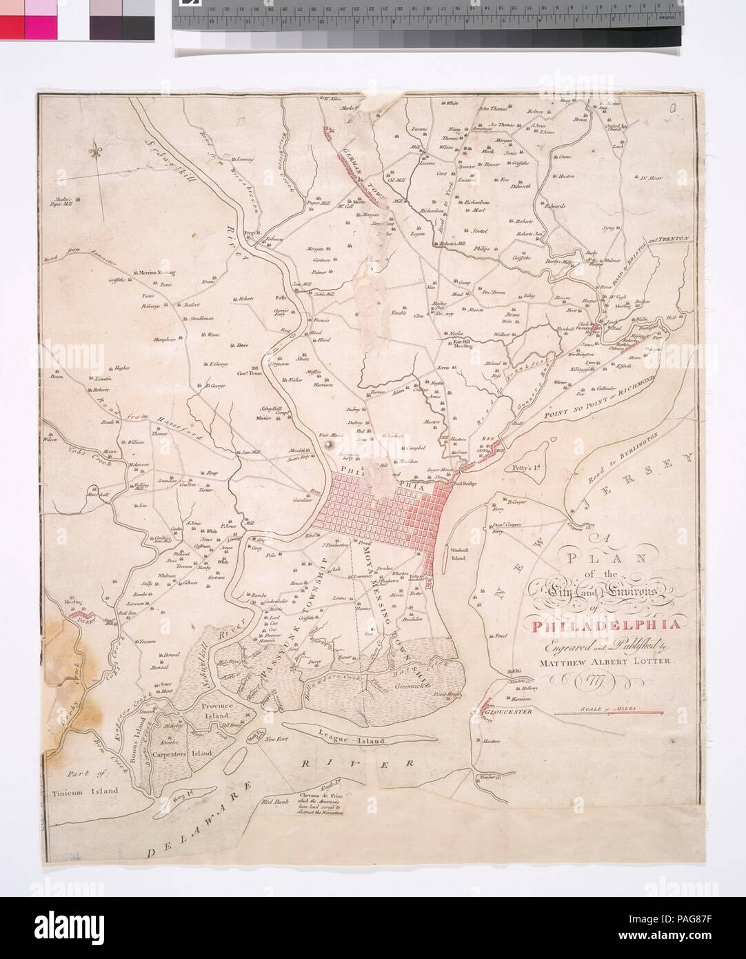 A plan of the city and environs of Philadelphia Stock Photo Alamy