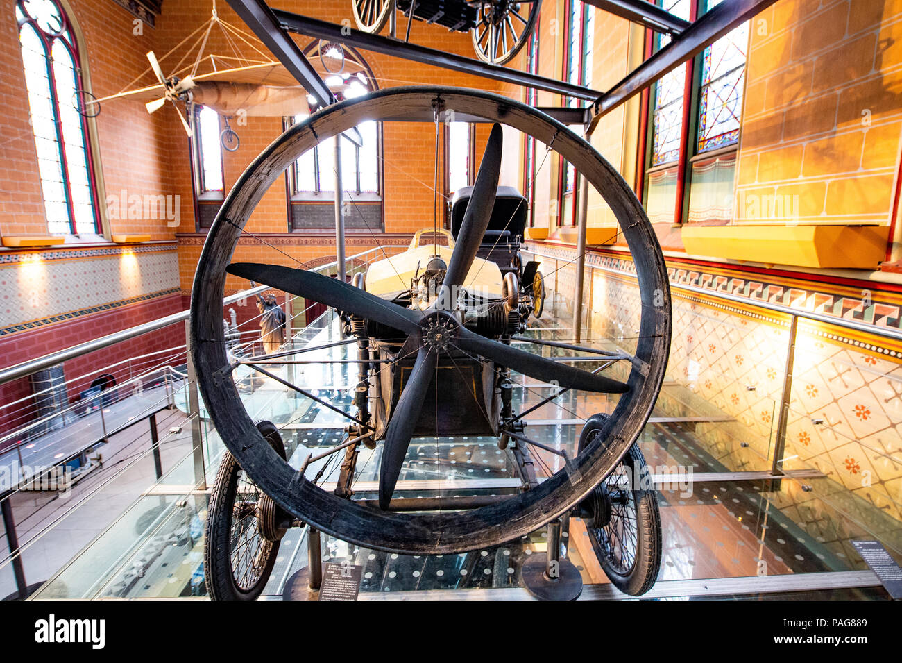 Helica car with propeller, by Leyat, 1921 Stock Photo - Alamy