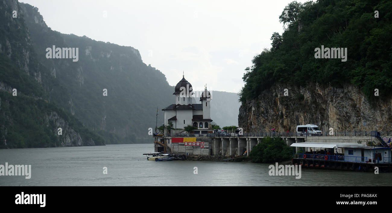 Mraconia monastery Danube Romania Stock Photo