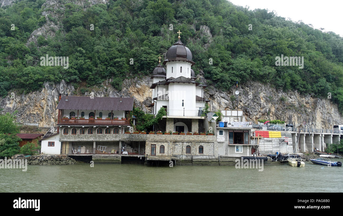 Mraconia monastery Danube Romania Stock Photo