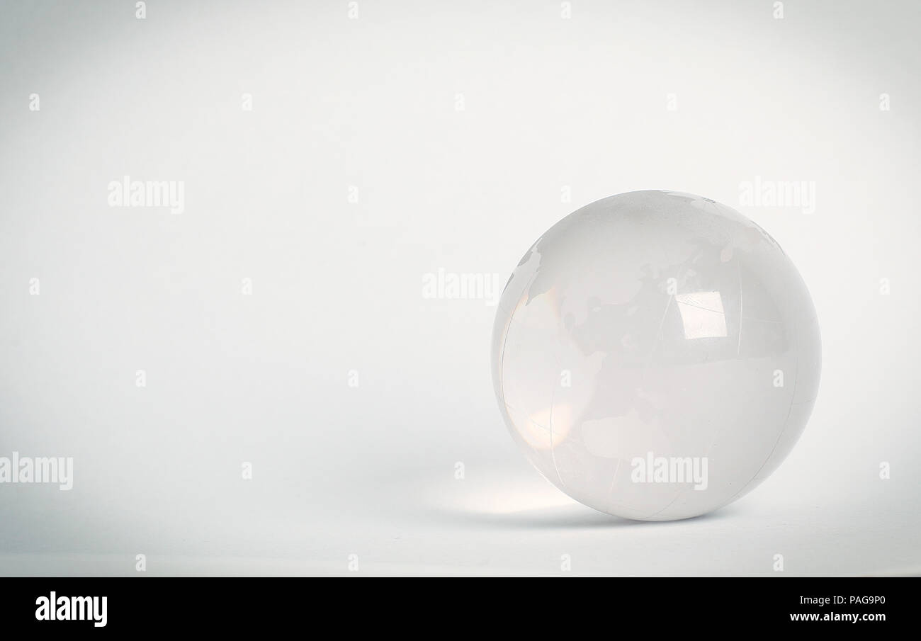 small glass globe.isolated on a white background. Stock Photo