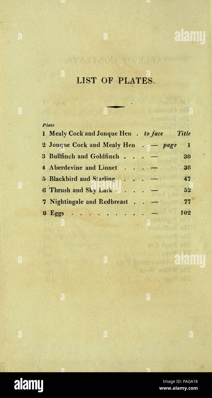 A practical treatise on British song birds Stock Photo