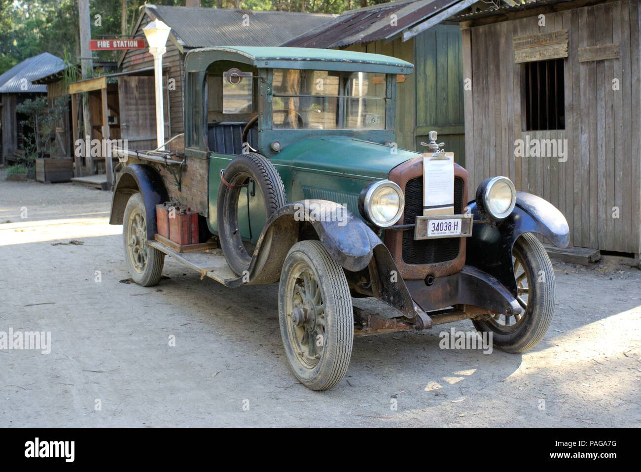 Vintage car Hupmobile of 1925 in Australia. Four cylinder N Touring Car in Wauchope Stock Photo