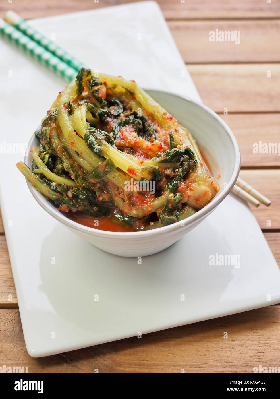 Korean food young radish kimchi Stock Photo Alamy