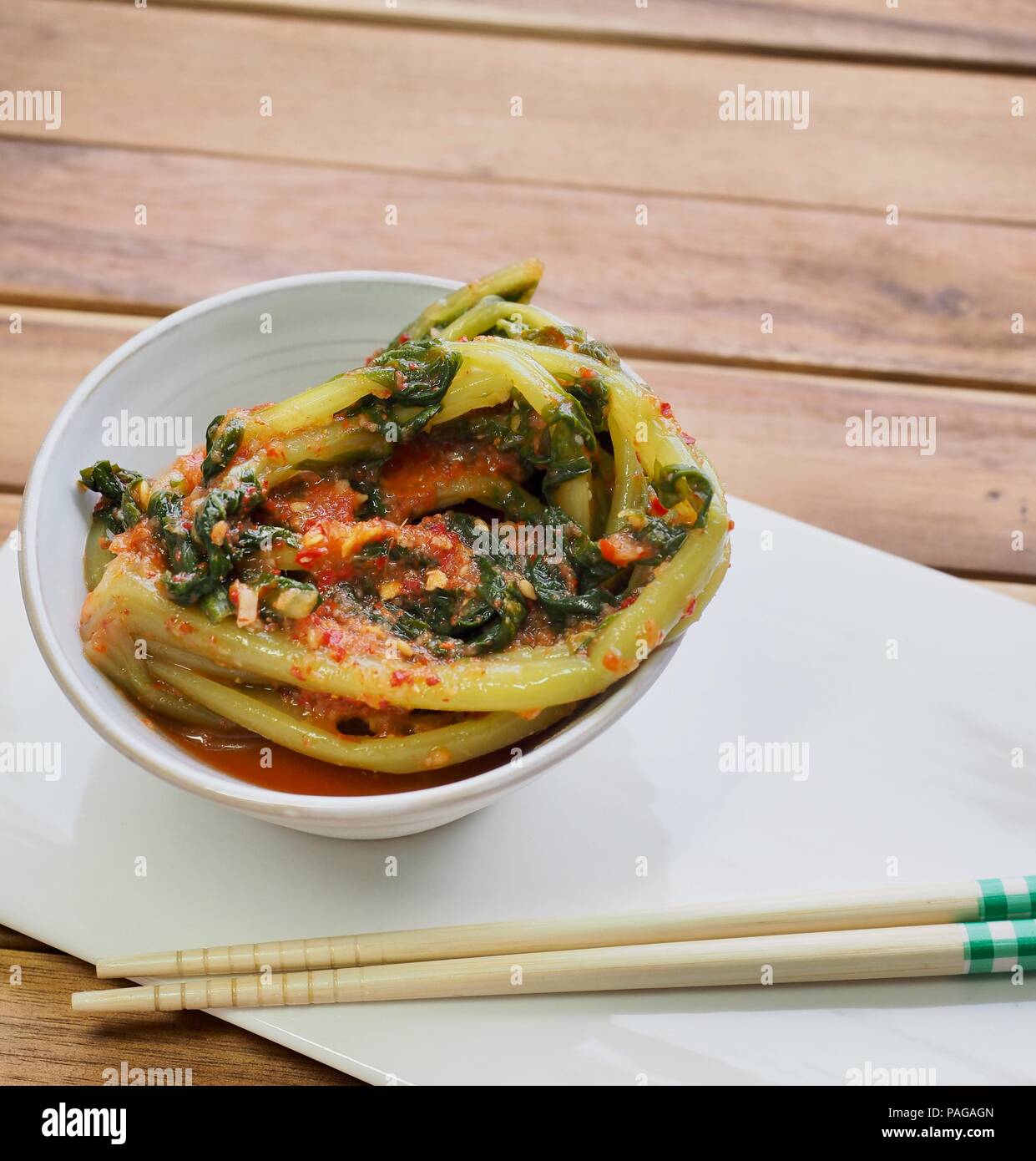 Korean food young radish kimchi Stock Photo Alamy
