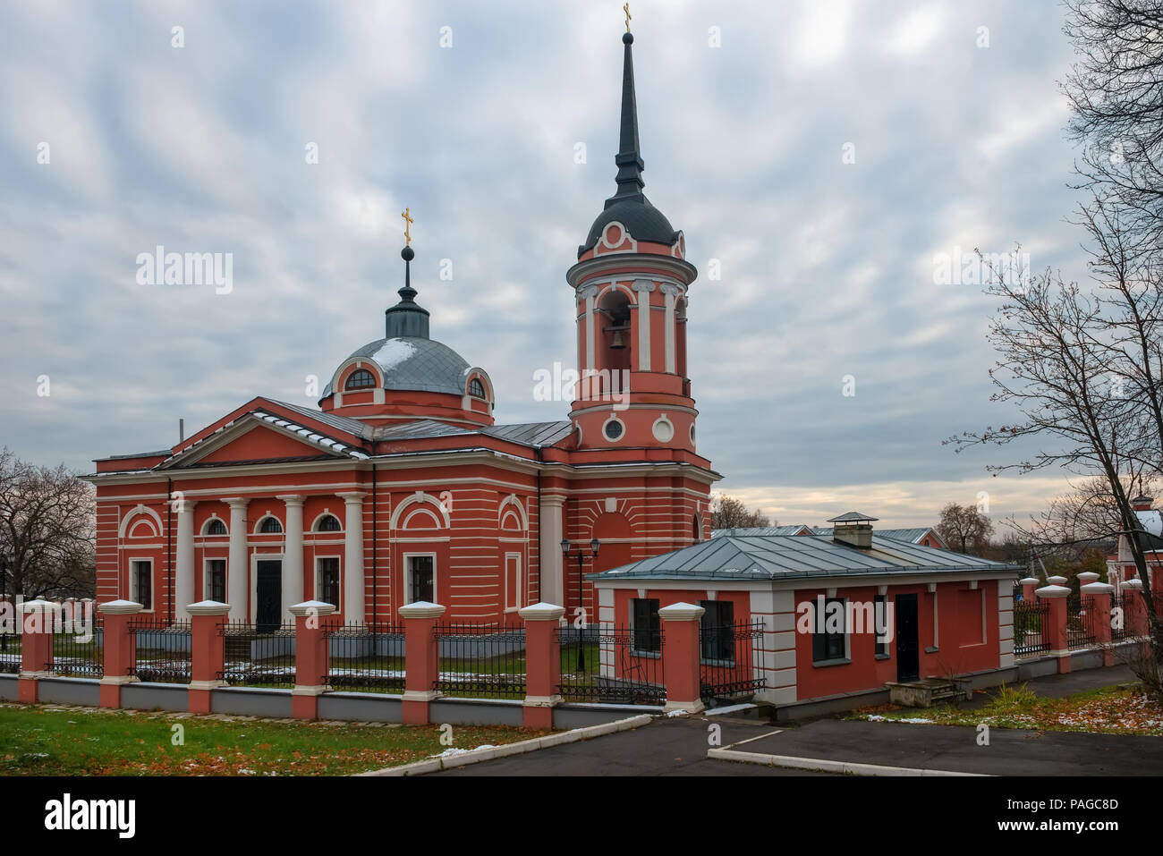 Church of the Nativity in Rozhdestveno (1823), Moscow region Stock Photo
