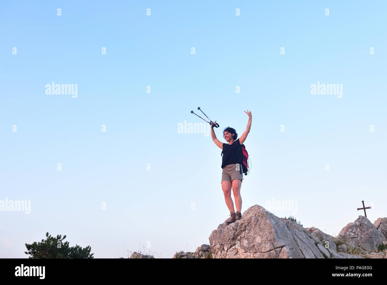 Woman looking up sky night hi-res stock photography and images - Alamy