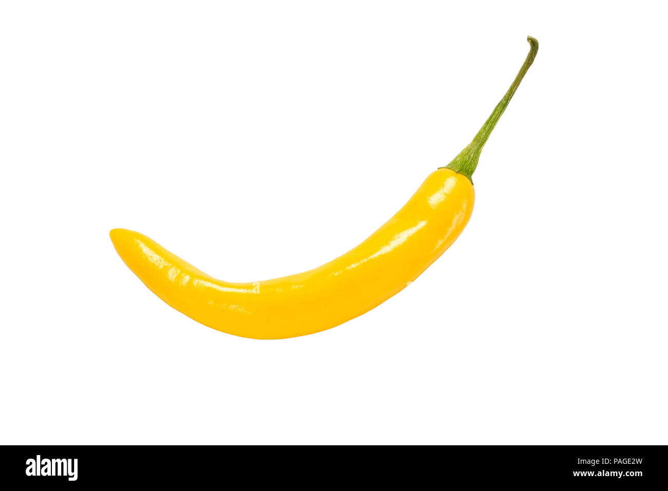 yellow chili pepper isolated on white background no shadow Stock Photo ...