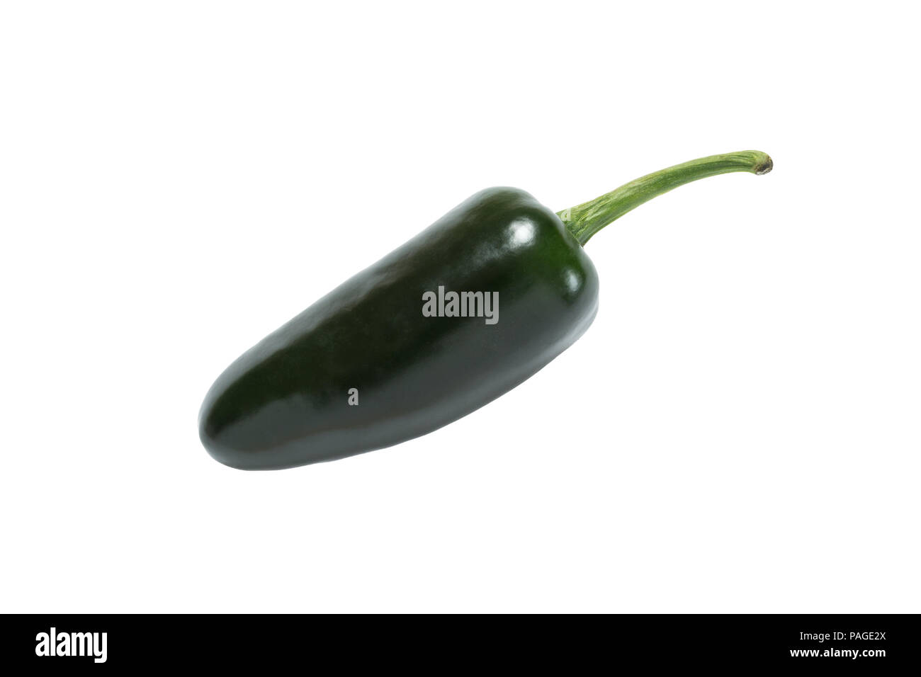Green chili peppers. Isolated on white background Stock Photo - Alamy