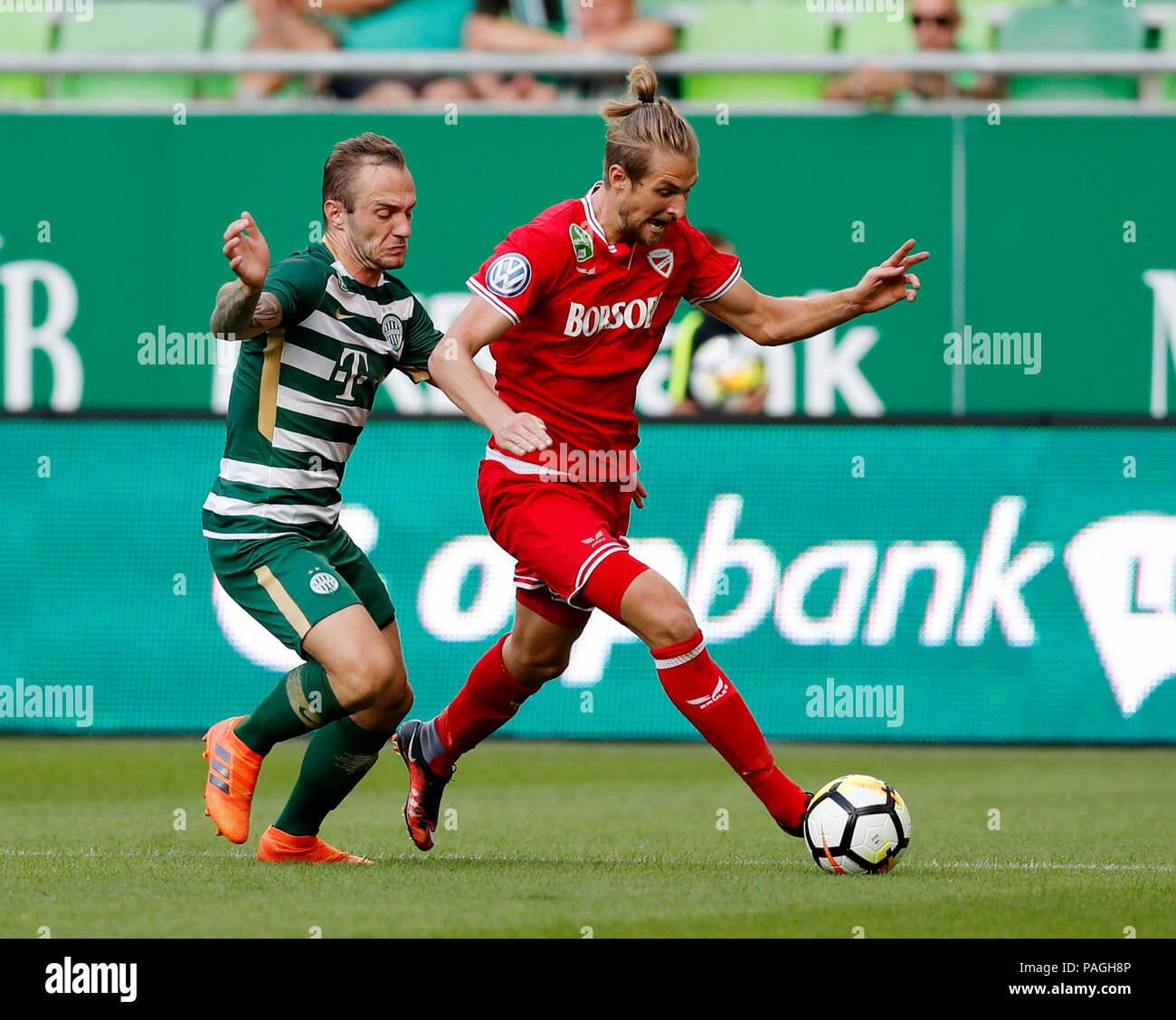 BUDAPEST, HUNGARY - JULY 24: Davide Lanzafame of Ferencvarosi TC celebrates  his goal during the UEFA Champions League Qualifying Round match between Ferencvarosi  TC and Valletta FC at Ferencvaros Stadium on July