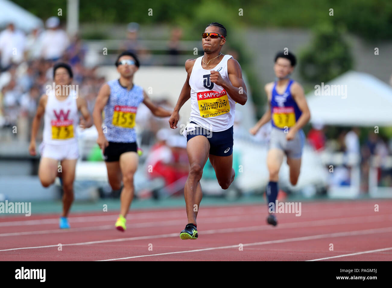 Kanagawa Japan 22nd July 18 Julian Jrummi Walsh Athletics 18 Track Field Twilight Games Men S