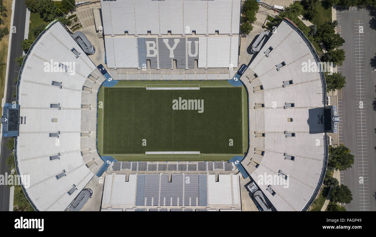 Provo, Utah, USA. 22nd July, 2018. LaVell Edwards Stadium is an outdoor athletic stadium in Provo, Utah, on the campus of Brigham Young University (BYU) and is home field of the BYU Cougars. Credit: Walter G Arce Sr Asp Inc/ASP/ZUMA Wire/Alamy Live News Stock Photo