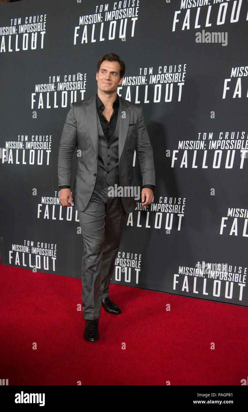 Washington DC, July 22 2018, USA: The new Tom Cruise movie, Mission Impossible: Fallout, has its premiere at the Smithsonian Air and Space Museum in Washington DC. Some of the stars attending include Henry Cavill.  Patsy Lynch/Alamy Stock Photo