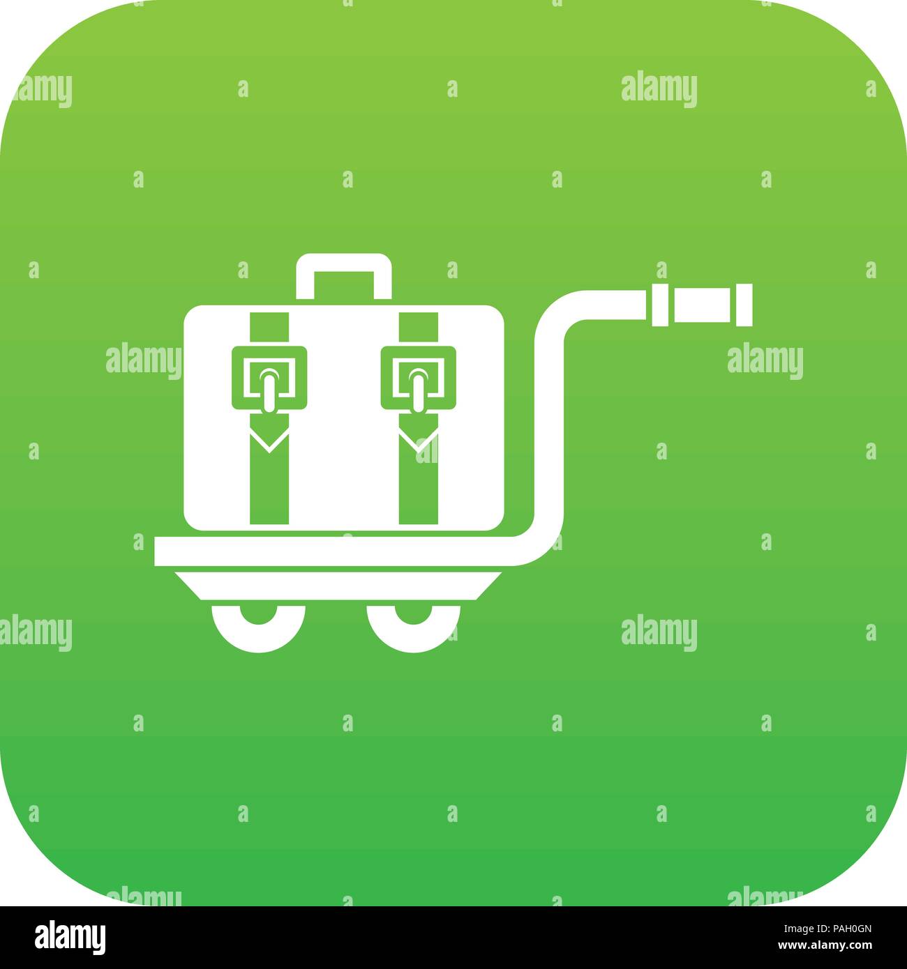 Baggage cart icon digital green Stock Vector Image & Art - Alamy