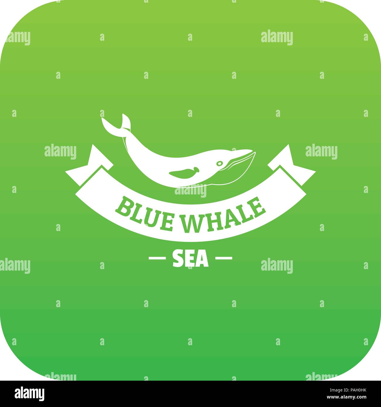 Blue whale icon green vector Stock Vector Image & Art Alamy